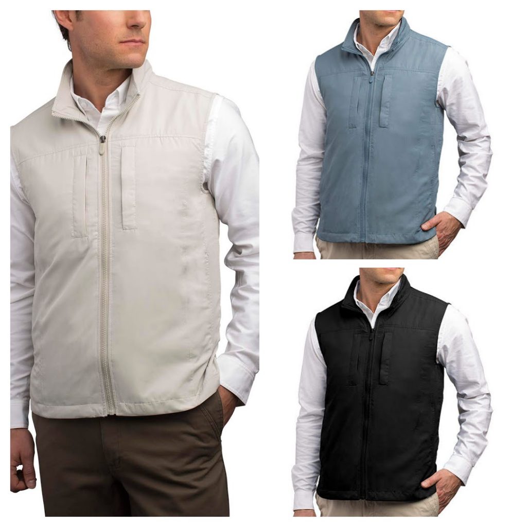 The vest comes in three colors