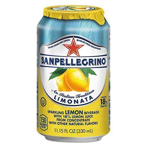 Sanpellegrino 43347 Sparkling Fruit Beverages, Limonata (Lemon), 11.15 Oz Can, 12/Carton