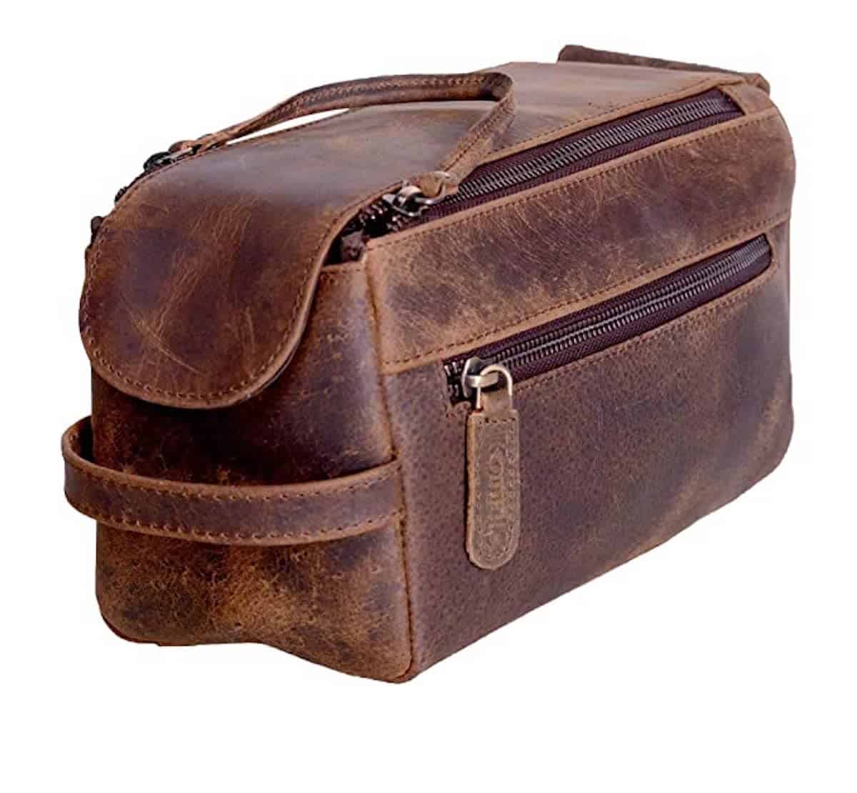 What is a Dopp Kit? KomalC Leather Travel Dopp Kit, an Amazon favorite