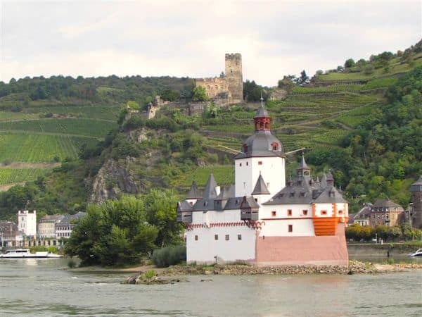 Castles and vineyards along the Rhine