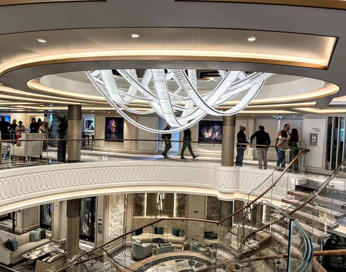 Chandelier in Atrium Lobby of Grandeur