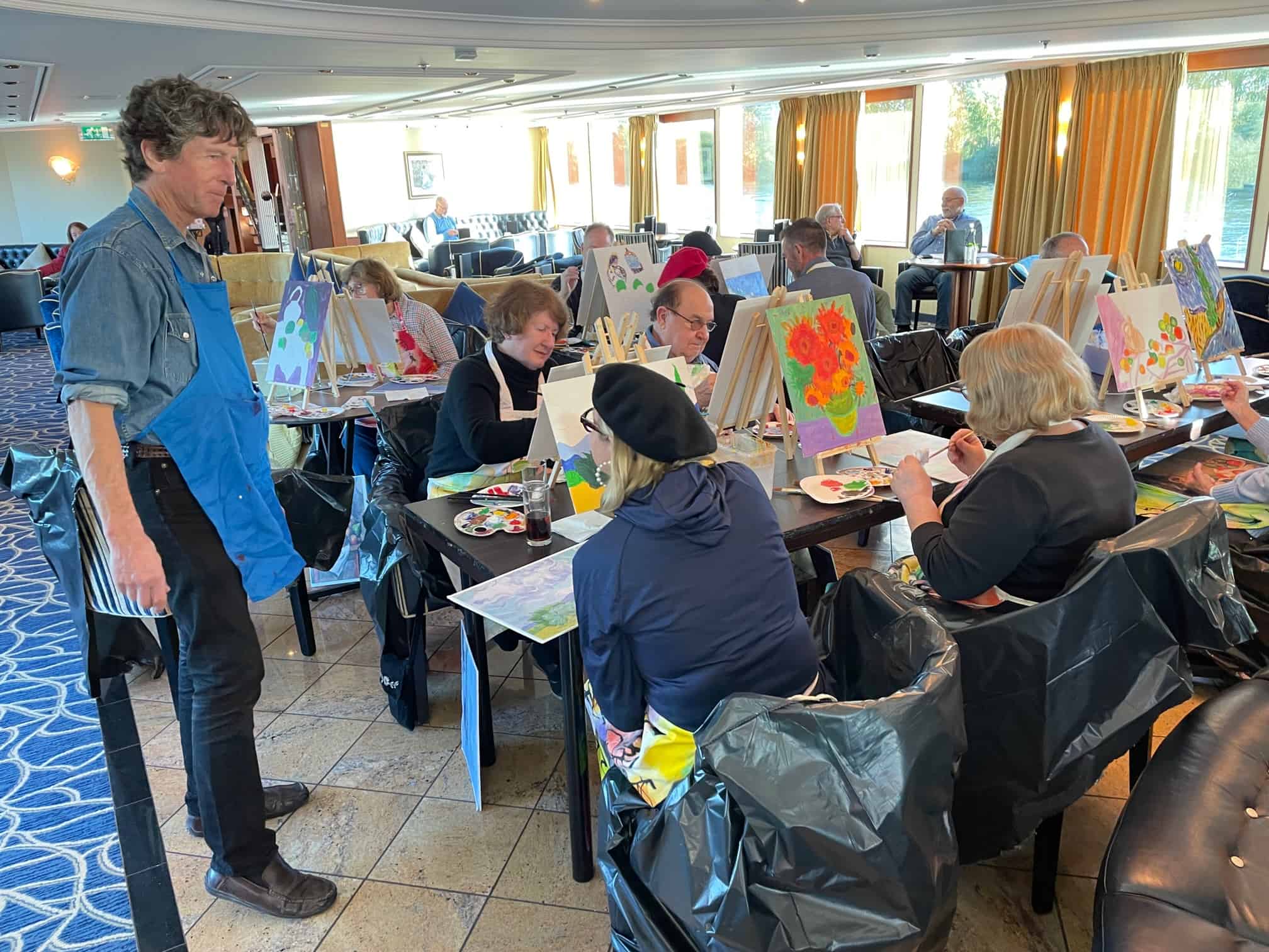Immersion in an Impressionist painting class on board