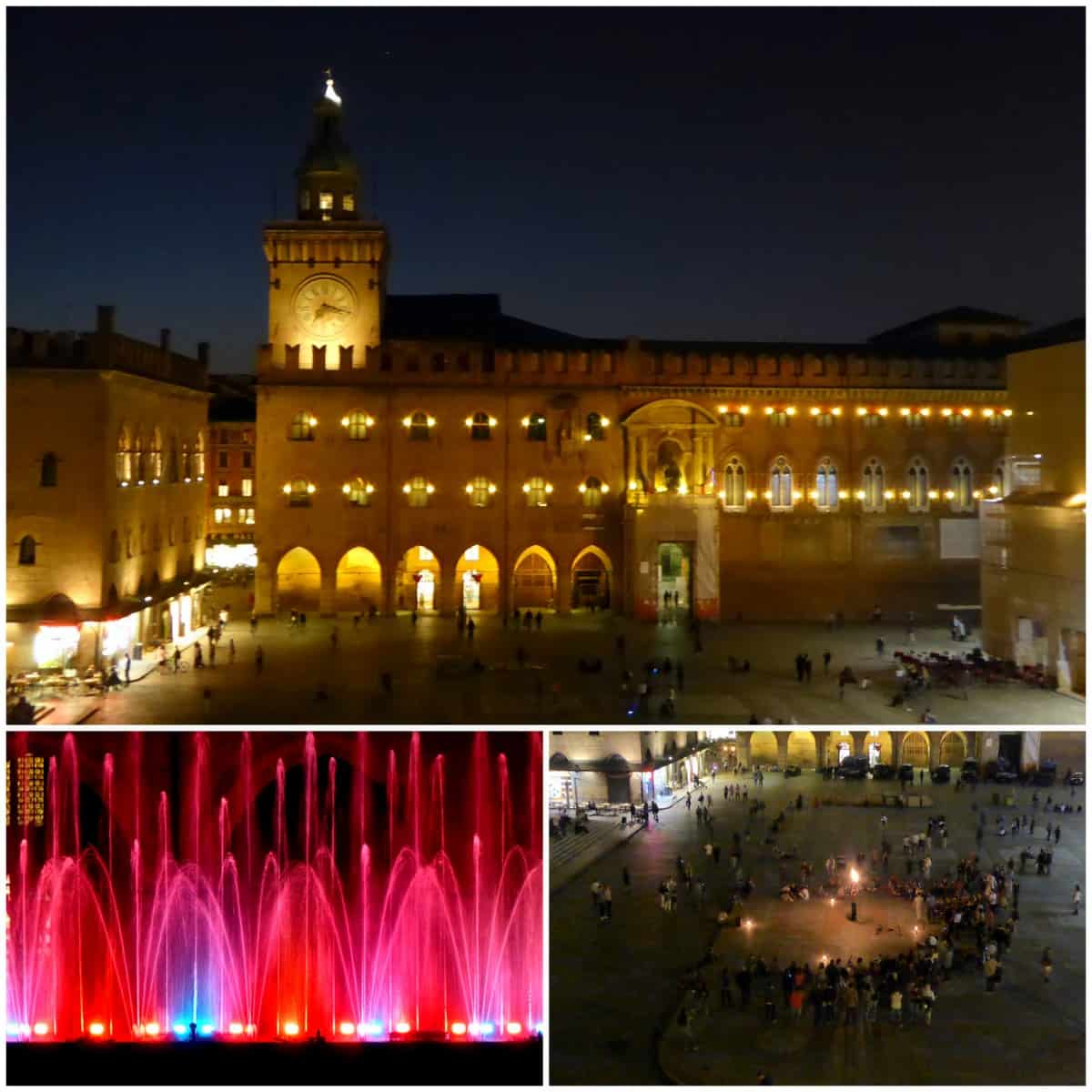 The piazza at night