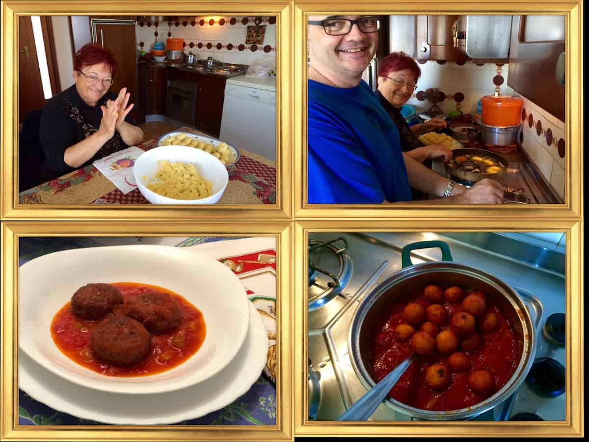 Concetta and Vicenzo Making Cheese Balls in Abruzzo