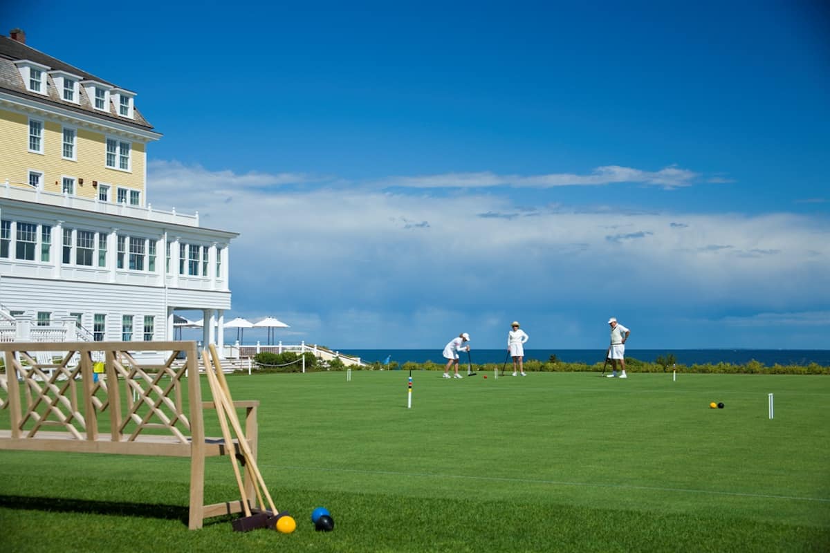 Croquet on the lawn at Ocean House Rhode Island