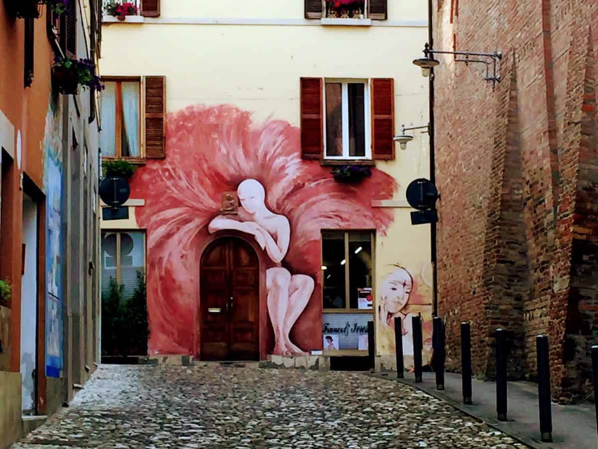 Street art in Dozza, Italy, a painted city in Emilia Romagna 