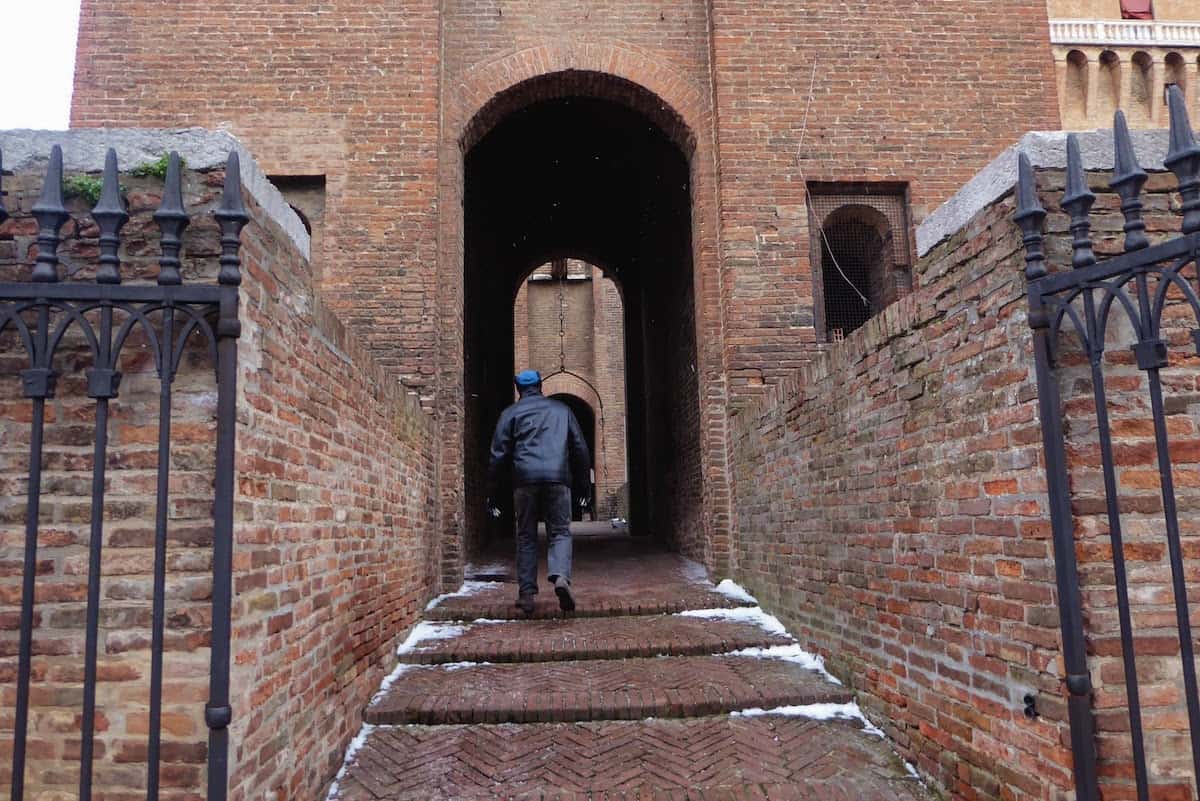 One of three drawbridges of Castello Estense