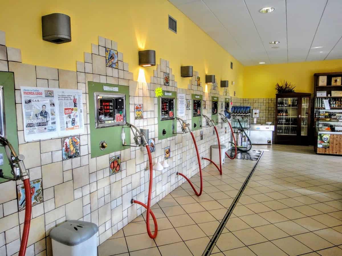 A self-serve olive oil pump in Brisighella (credit: Jerome Levine)