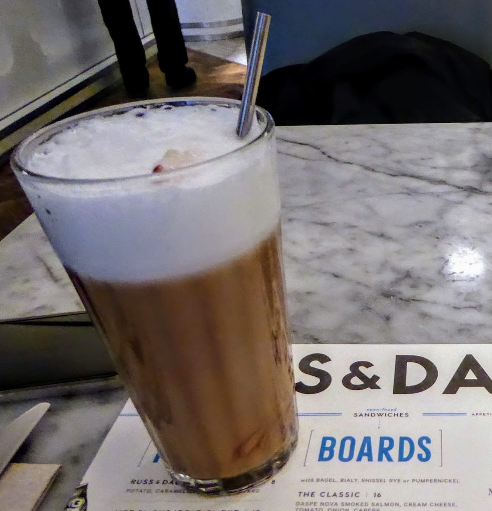 Egg cream at Russ & Daughters