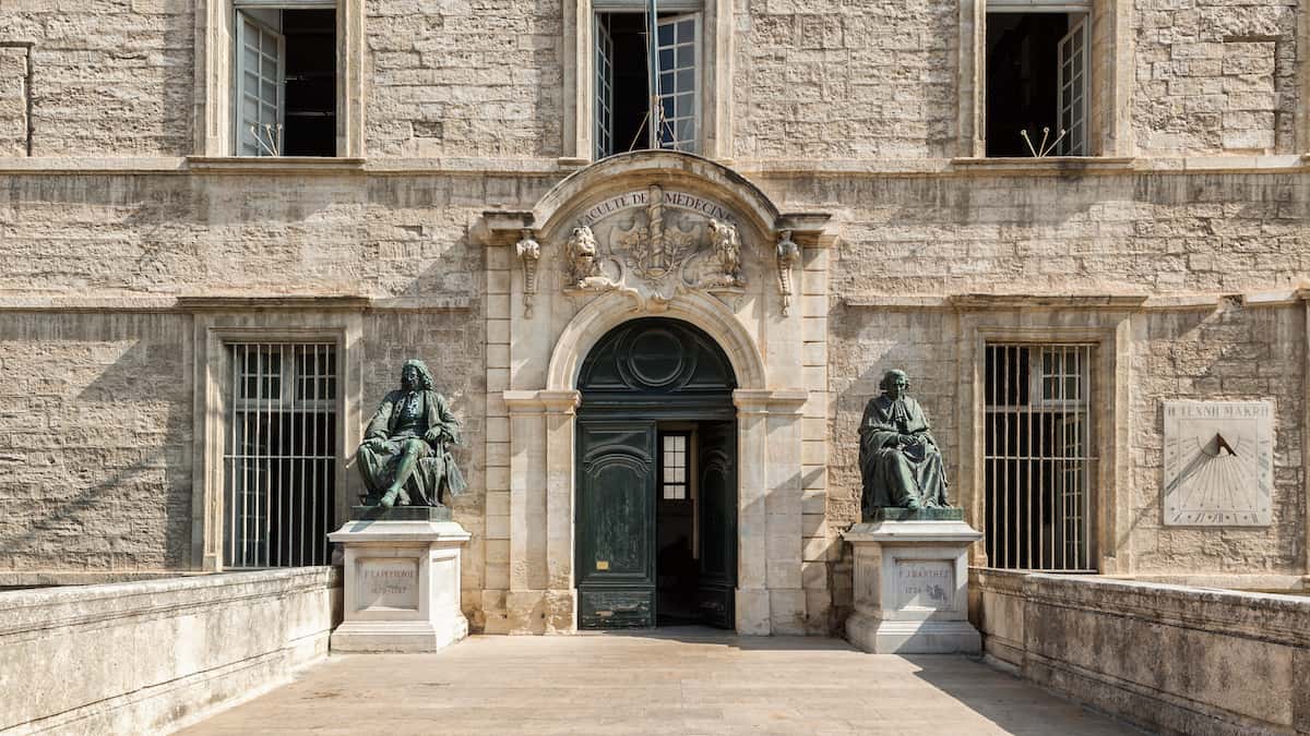 Entrance to the Faculty of Medicine in Montpellier