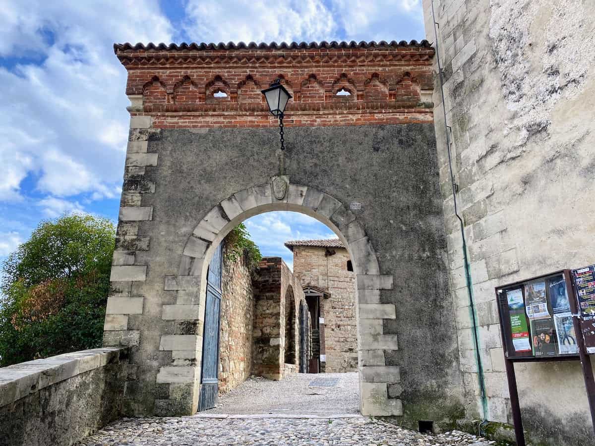 Entryway to the Castle of Caterina Cornaro in Asolo Italy