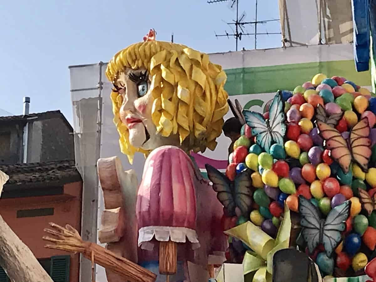 One of the whimsical floats at the Cento Carnival