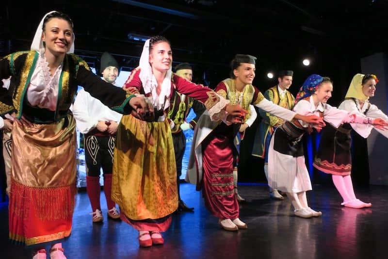 Folk dancers in Montenegro