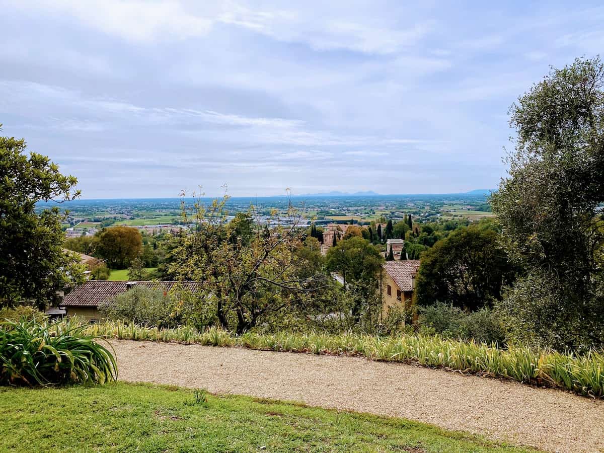 View from the garden of Villa Freya in Asolo Italy