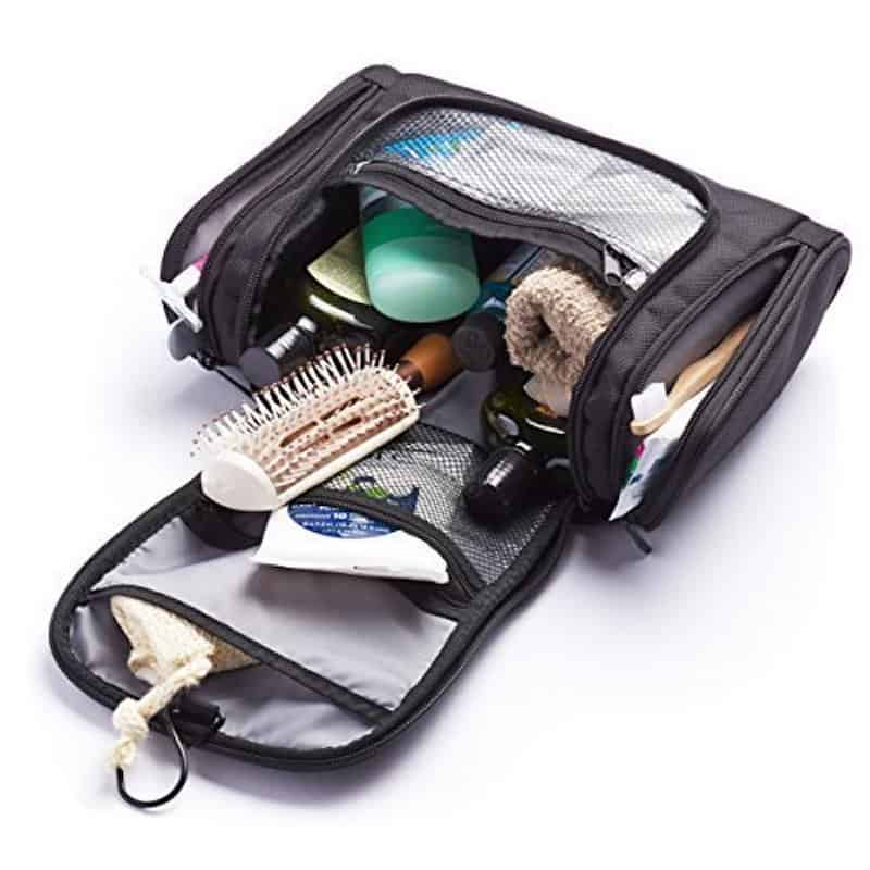 What is a Dopp Kit? An AmazonBasics hanging toiletry kit