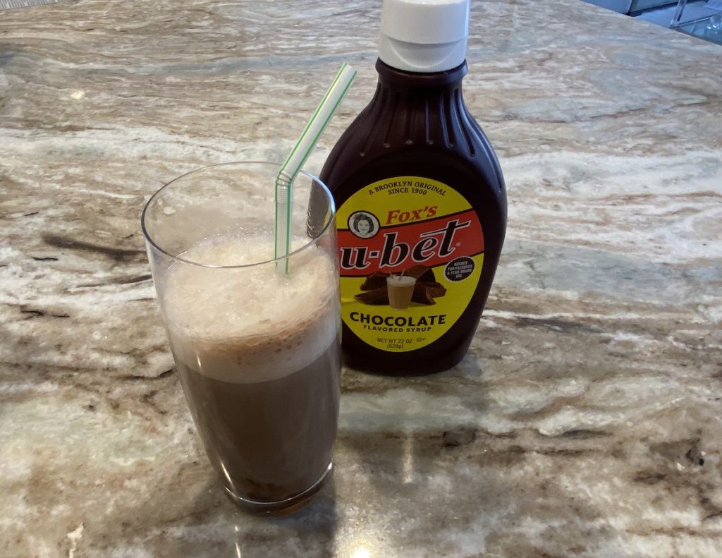 Our delicious homemade egg cream (credit: Jerome Levine)