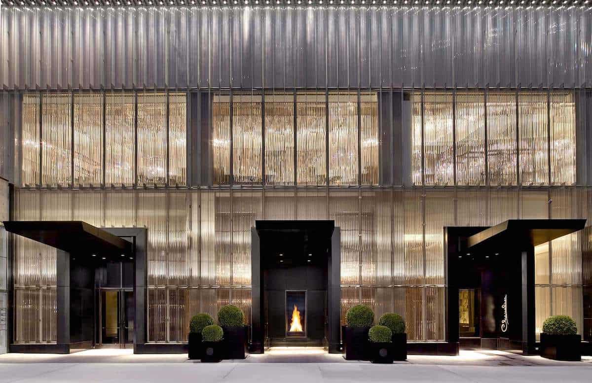 Exterior of the Baccarat Hotel New York on West 53 Street (credit: hotel)