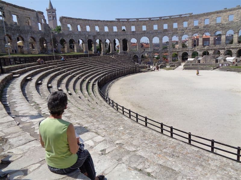 Huge Roman Amphitheatre in Pula, Croatia