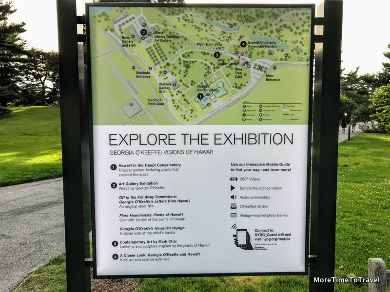 Signage explaining the interactive guide