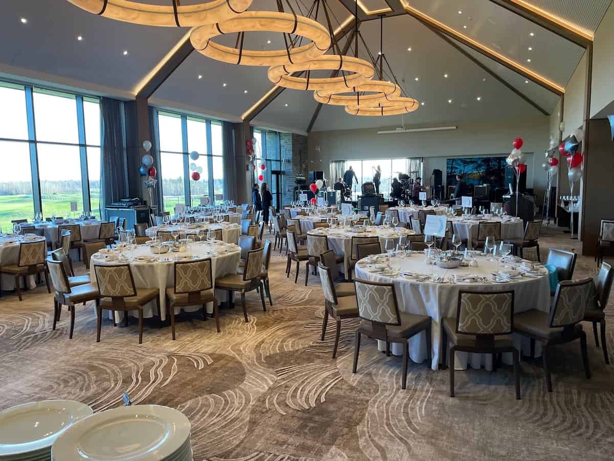 Banquet area in the Joyce Centre at Fox Harb'r Resort