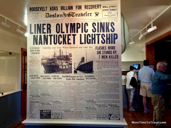 Reporting of sinking of Nantucket Lightship