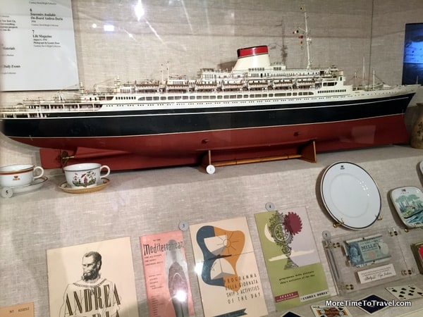 Model of Andrea Doria that collided with MV Stockholm near Nantucket in 1956