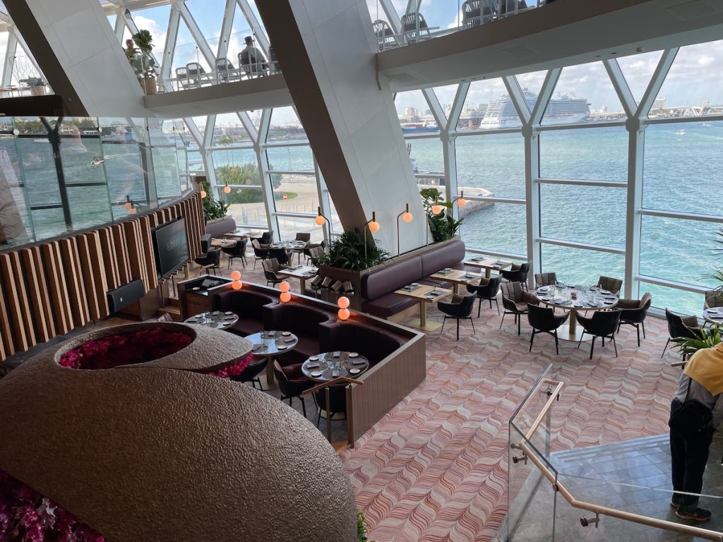 Celebrity Beyond Review: Eden restaurant at the stern of Celebrity Beyond 