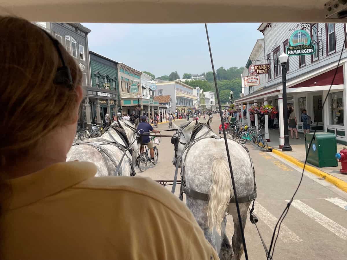 Car-free Main Street on Mackinac Island