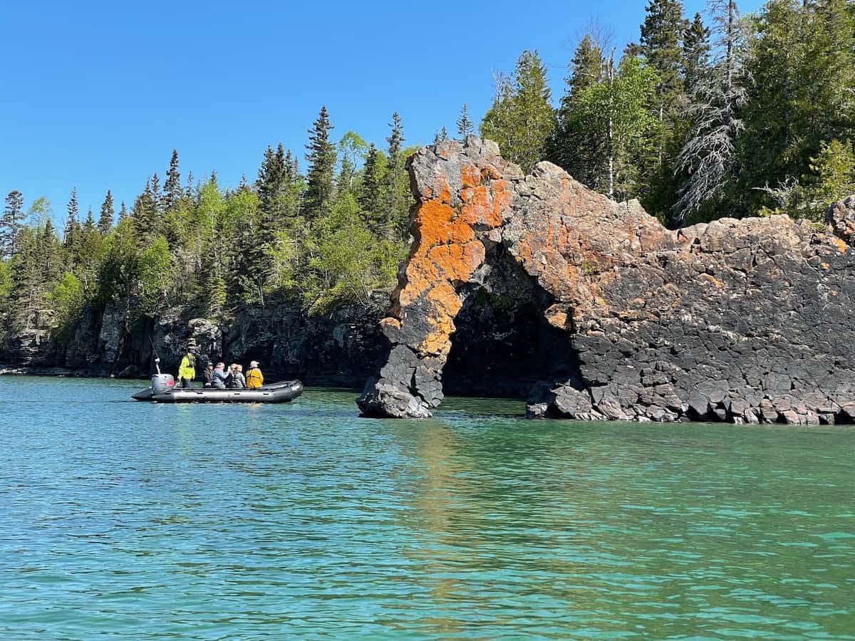 Zodiacs can get up close to unique geology