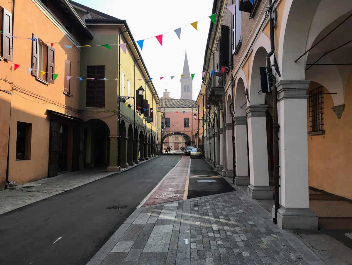 A quiet street in Pieve di Cento 