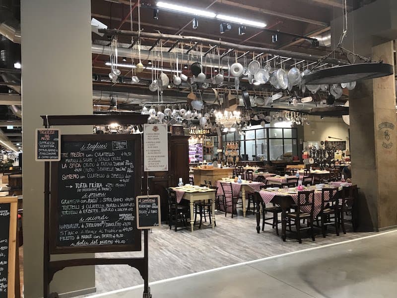 One of the inviting restaurants at FICO Eataly World (Credit: Jerome Levine)