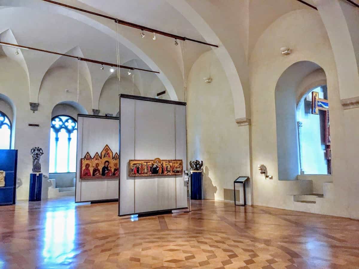 Modern exhibit hall at the National Art Gallery of Umbria