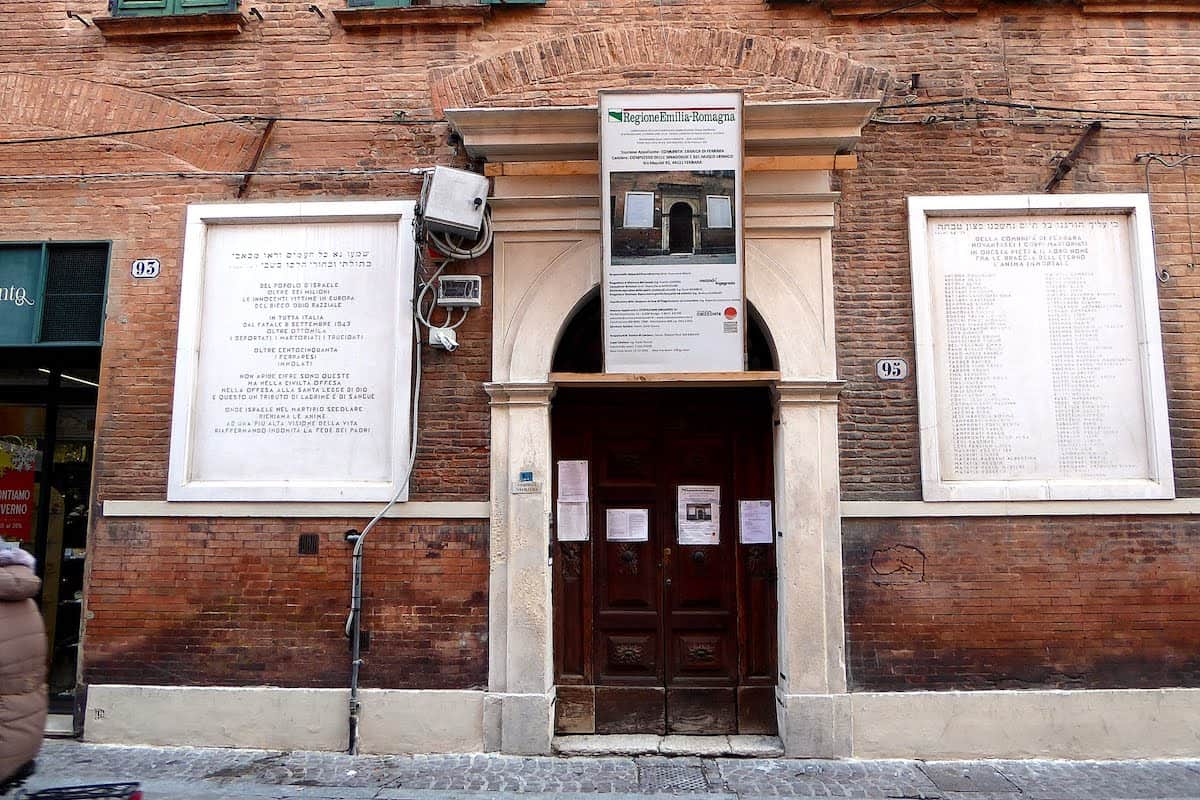 Exterior of Synagogue and Jewish Museum of Ferrara