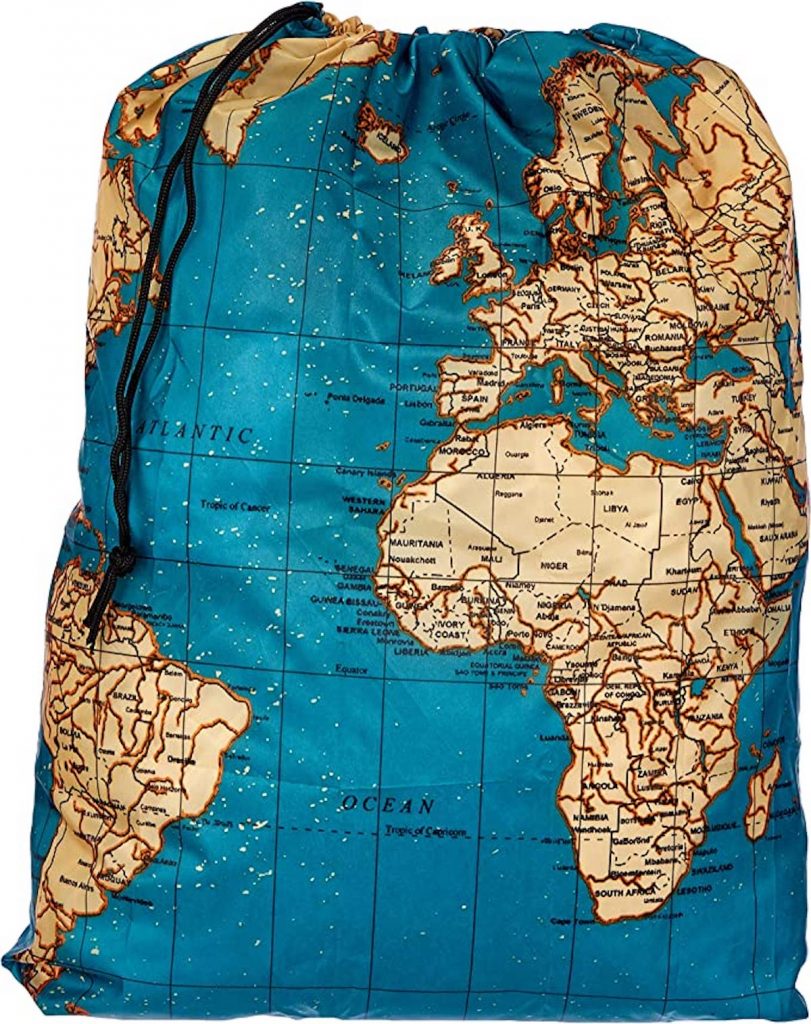 World Map Laundry Bag