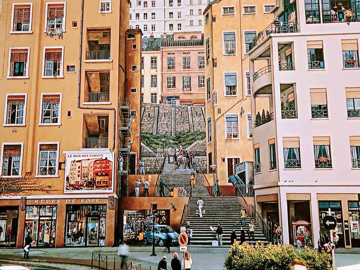 Le Mur Des Canuts, in Croix-Rousse, is the largest wall mural in Europe (Jerome Levine)