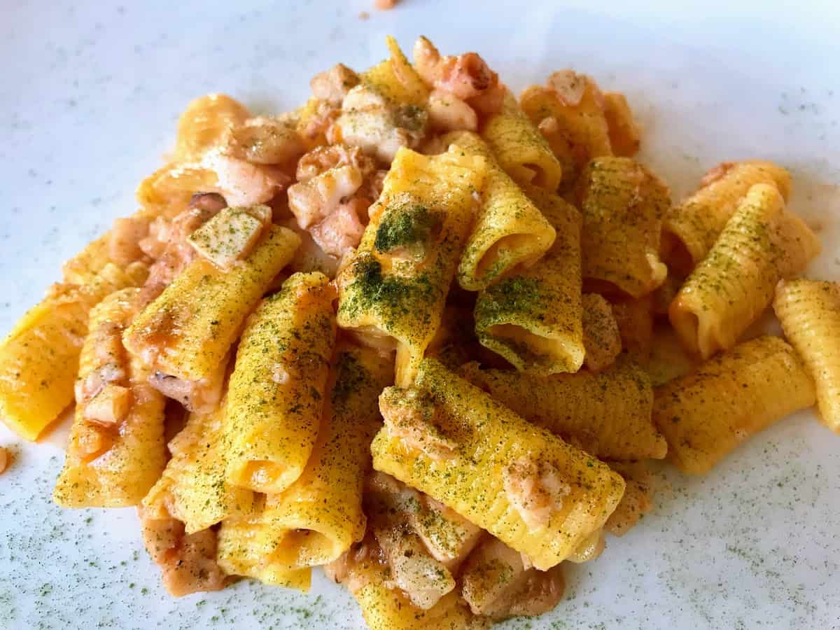 Maccherone al Pettine, a local specialty, at Buriani