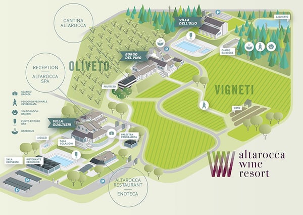 Map of the Resort (Credit: Altarocca Wine Resort)