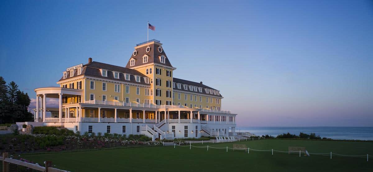 Ocean House Rhode Island at sunset