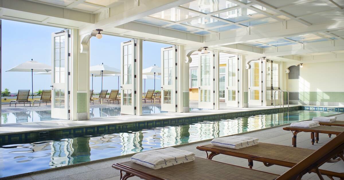 Indoor/outdoor pool at Ocean House