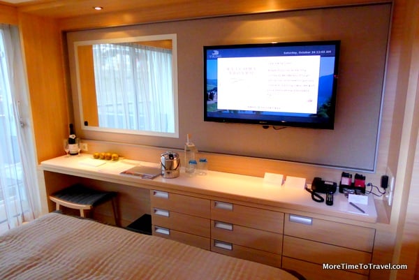 Pack for a river cruise: Drawer space on our cabin on the Viking Forseti