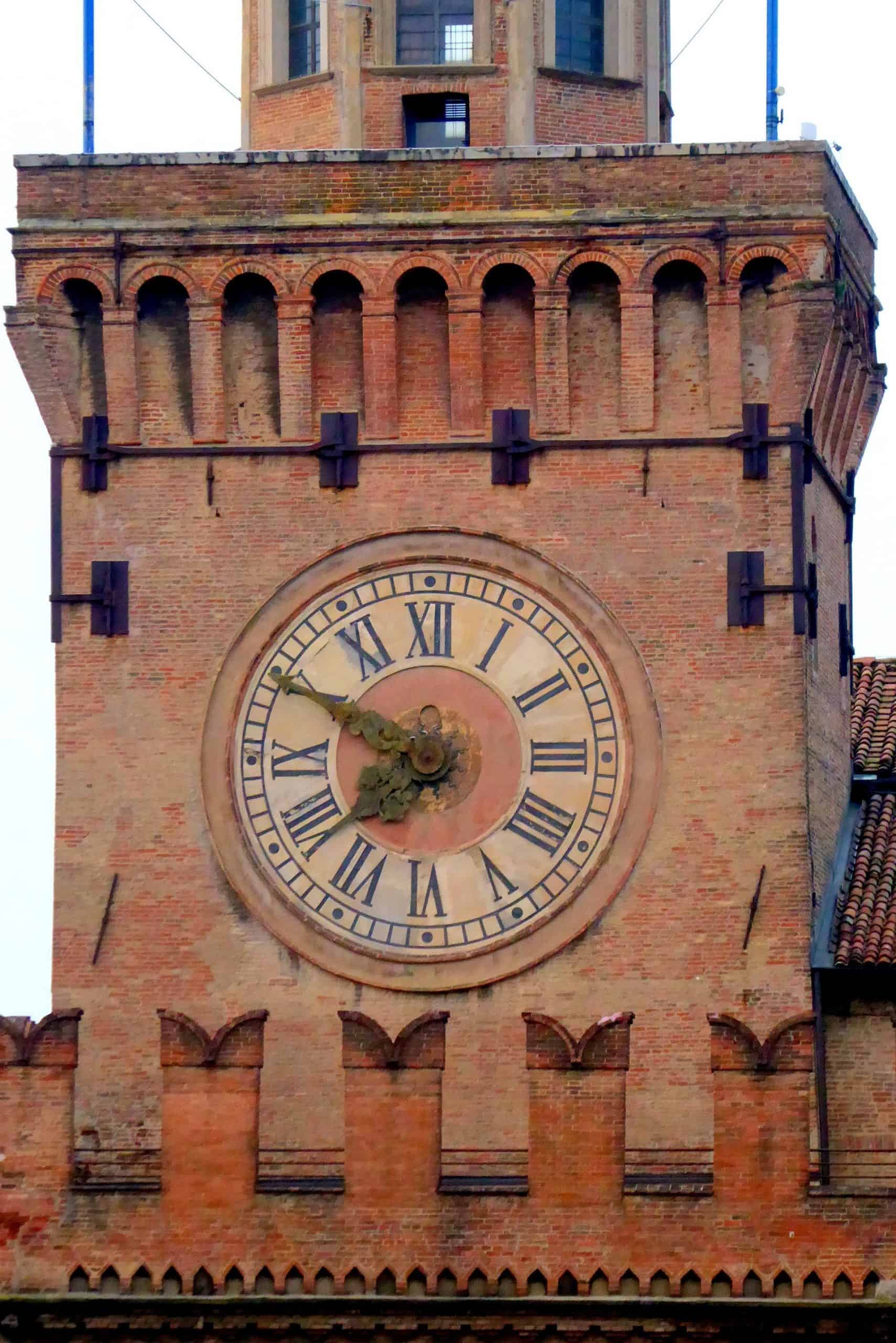 Clock tower at Piazza Maggiore