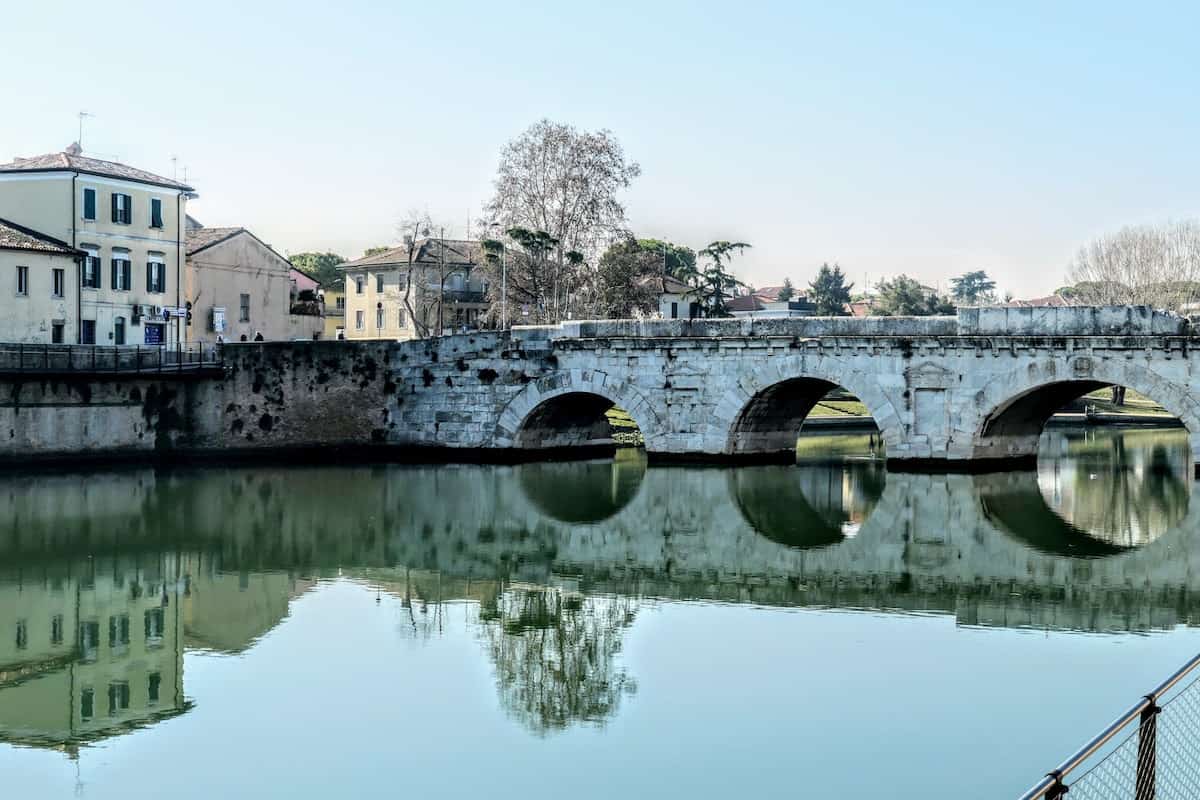 Ancient Bridge of Tiberius in Rimini (credit: Jerome Levine)