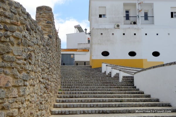 Steps near a wall in Medina Sidonia