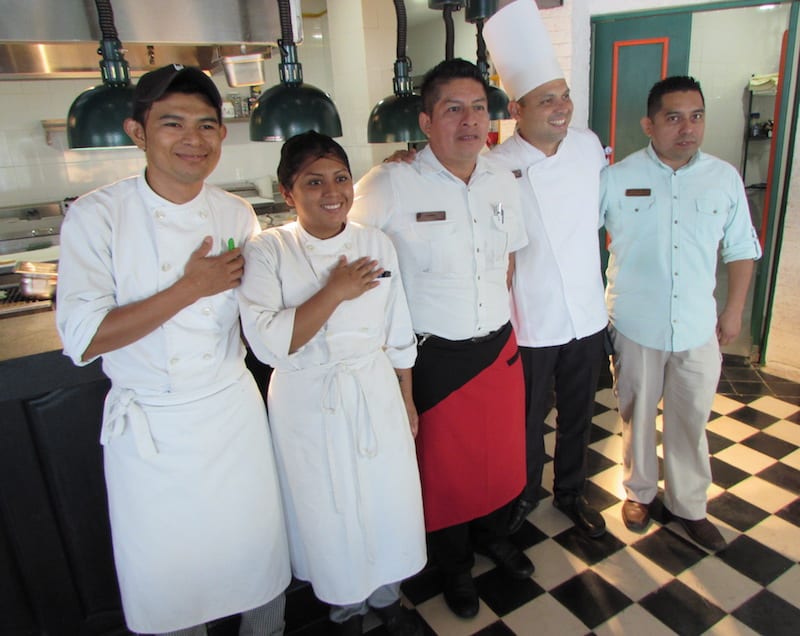 The always-friendly chef and waiters at Panama Jack