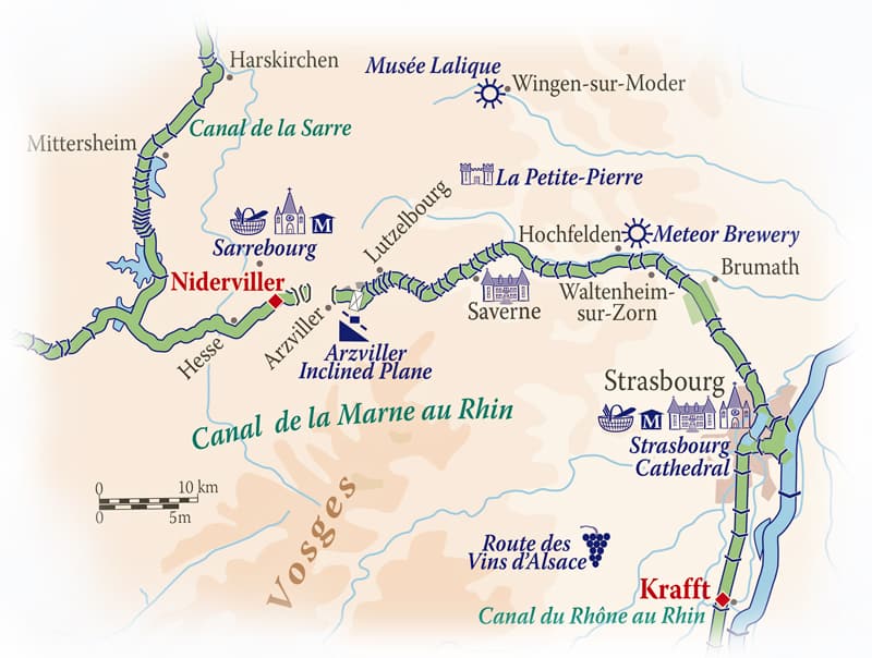 Our route from Niderviller to Krafft