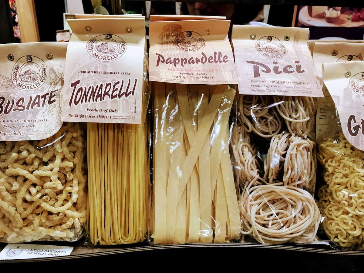 Pasta can be dried or fresh, made with or without eggs