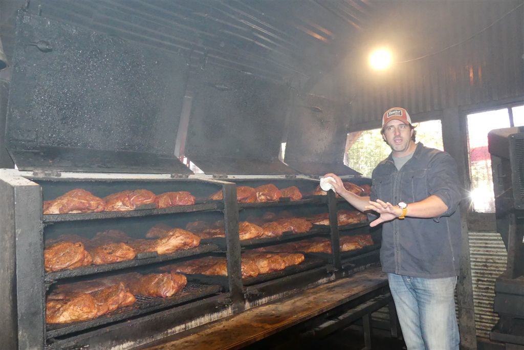 Pecan Lodge pitmaster with brisket