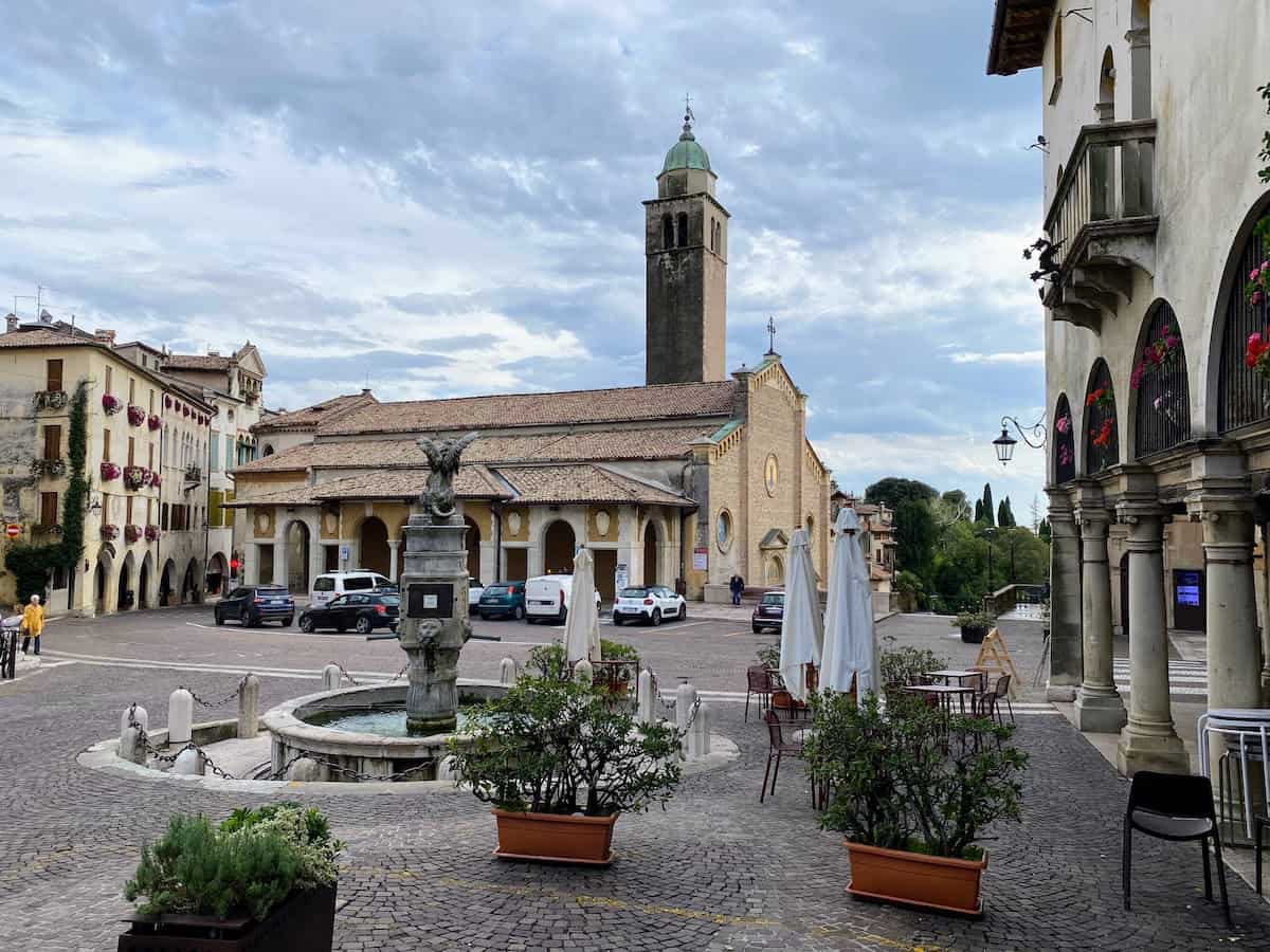 Piazza Garibaldi in Asolo Italy