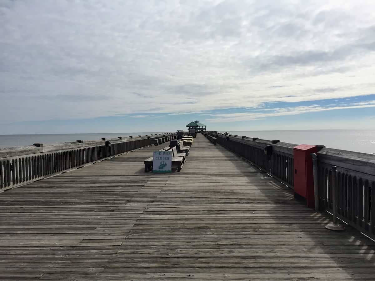 A pier at Folly Beach in winter (credit: Jerome Levine)