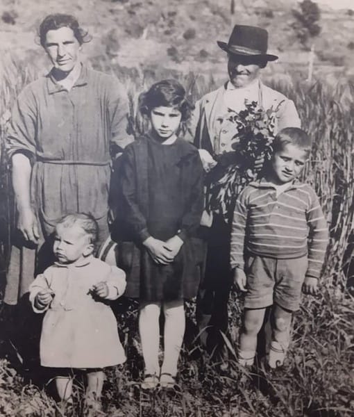 1919 photo of Giacomo Alberti (Riva's great grandfather) and his second wife